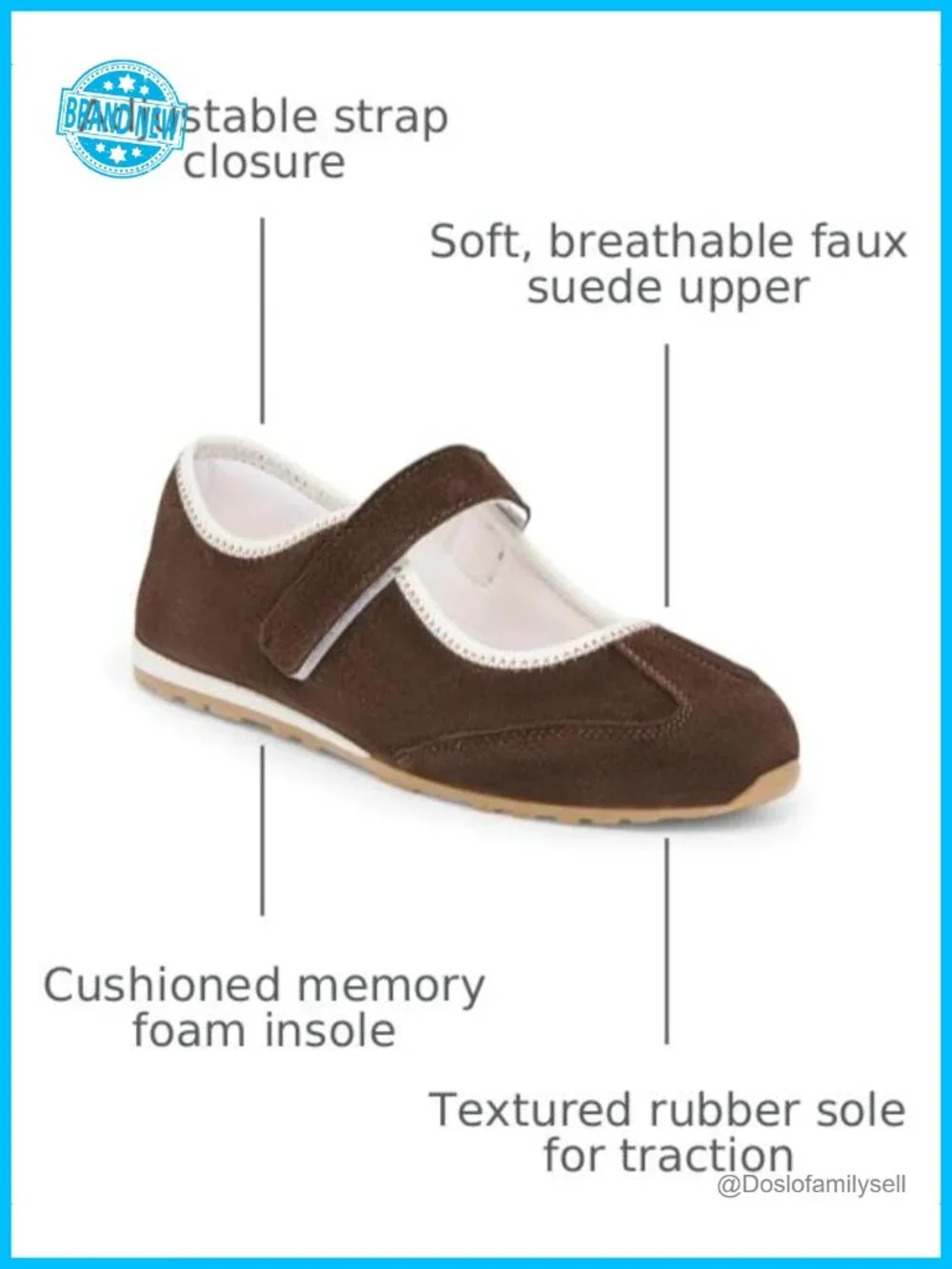 Mary Jane Ballet Flats Slip On Walking Sneakers Faux Suede